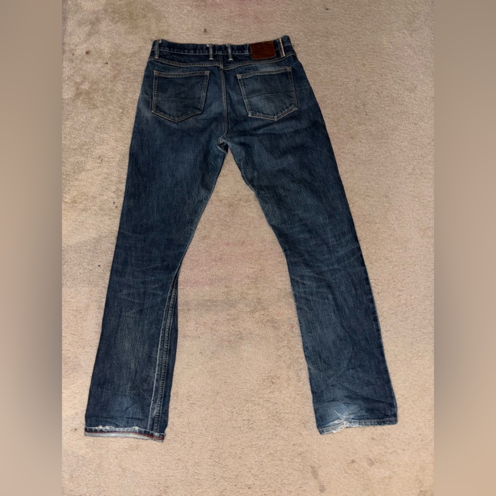 GUSTIN #75 Okayama Straight Jeans Mens Size 38 x 36 Japanese Selvedge Button Fly - Picture 10 of 13